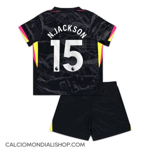 Maglie da calcio Chelsea Nicolas Jackson #15 Terza Maglia Bambino 2024-25 Manica Corta (+ Pantaloni corti)